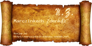 Marczinkech Zdenkó névjegykártya